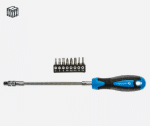 Flexible shaft screwdriver with bit set | HÖGERT HT1S090 (6/24)