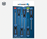 HT1S095 სახრახნისების ნაკრები 6 ცალი Screwdriver set 6 pcs, steel S2 HÖGERT (6/36) - Image 2