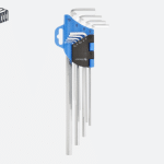 S) HT1W803 ქანჩგასაღები ექვსკუთხა 9 ცალი ექსტა გრძელი СrV მეტალი HÖGERT (6/36)