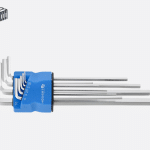 HOEGERT 9-piece hex keys set, S2 steel