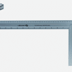 Алюминиевый столярный угольник 250 × 190 мм | Hogert HT4M202 (10/60)