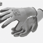 Защитные перчатки HUNTE, полиуретановые, серо-чёрные | HÖGERT HT5K758
