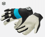 STOR protective mechanical gloves, black/blue, size 10