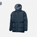 დათბილული ქურთუკი კაპიუშონით LEON მუქი ლურჯი